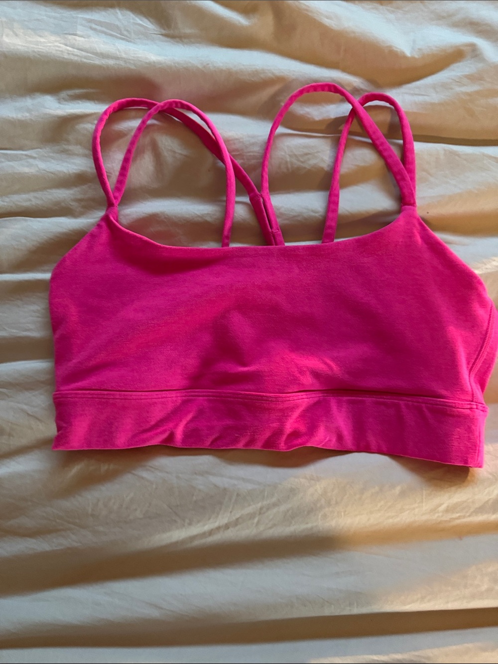 Beyond Yoga Double-Strap Bralette in Hot Pink